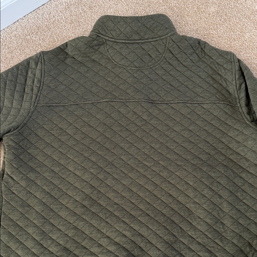 Ridgecut Touchwear Men’s XL 1/4-snap Quilted Olive Green Pullover - Picture 7 of 15